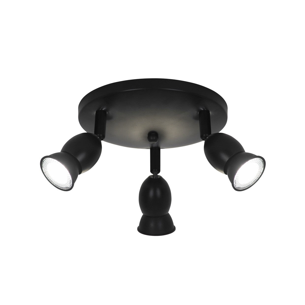 Plafón 3 Luces Bala Negro AJP / Alemar - Ref 11309 - luzguru.com