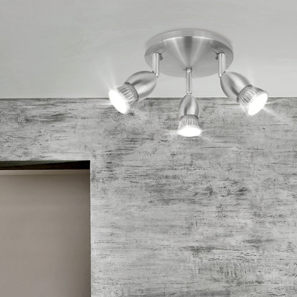 Medidas Plafón Bala 3 Luces Níquel Satinado AJP/Alemar Ref. 10424 - LuzGuru
