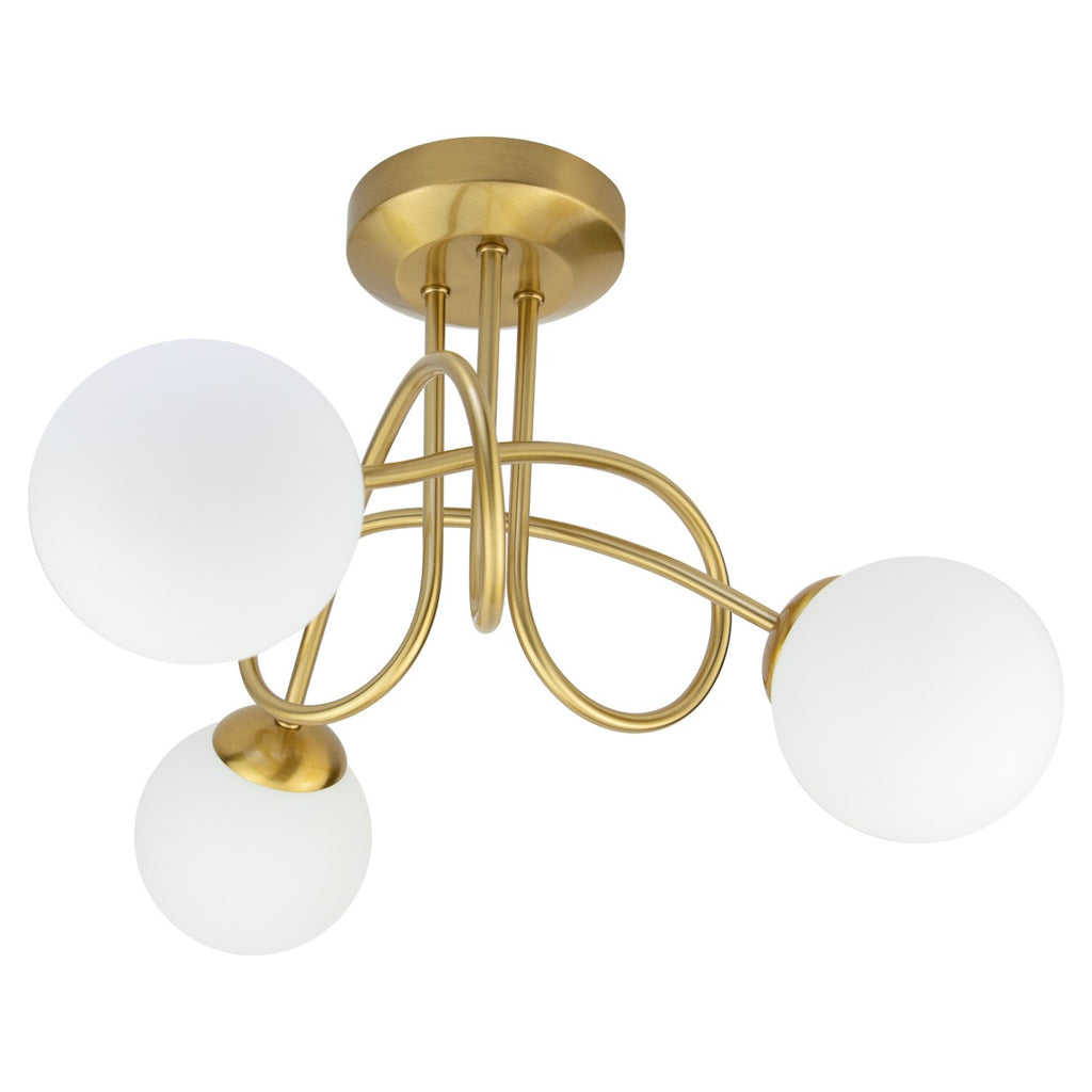 Plafón 3 Luces MIGOS Latón AJP / Alemar 11582 - luzguru.com