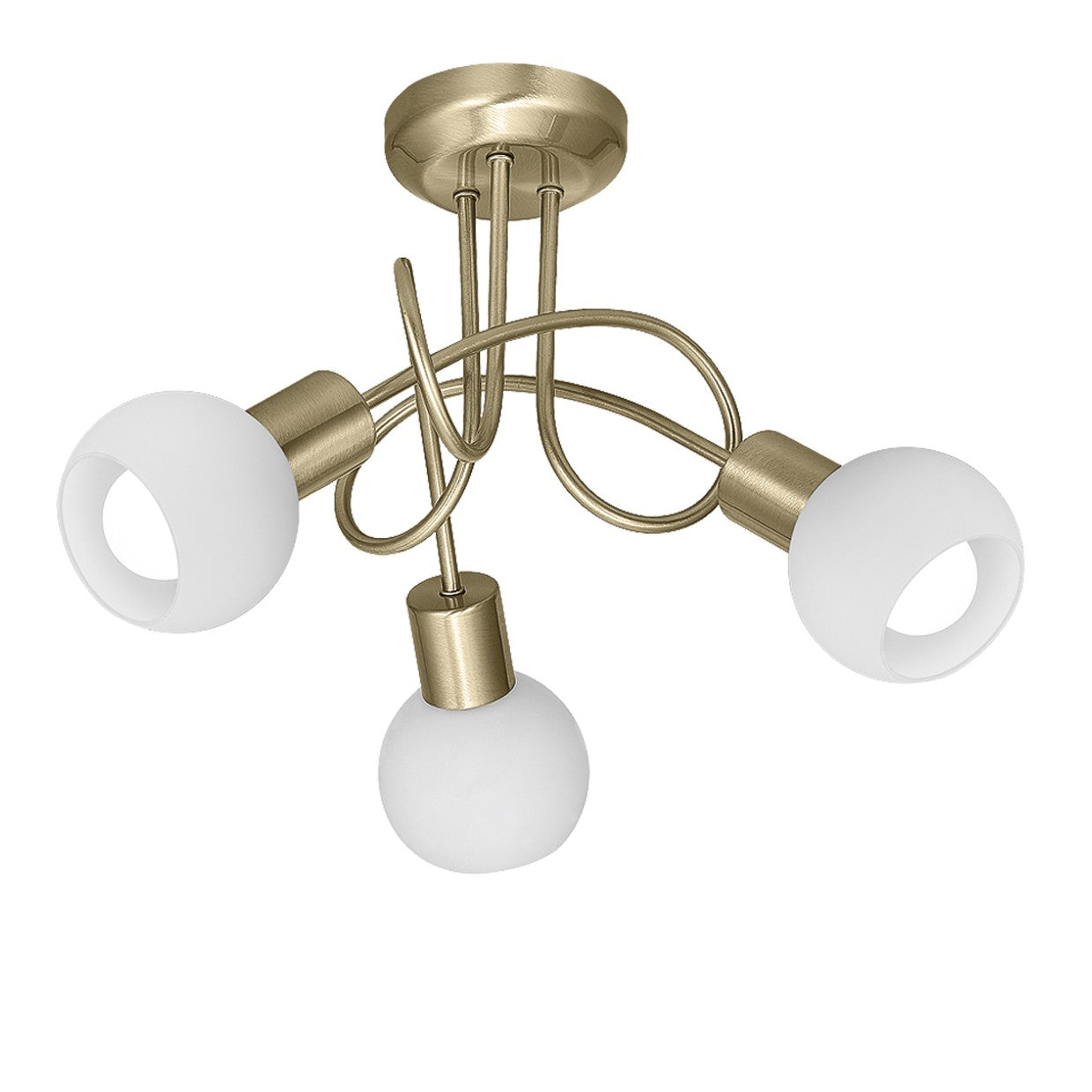 AJP / Alemar 10528 - Plafón Opal Cuero 3 luces - luzguru.com