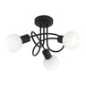 Plafón 3 Luces Opal Negro Mate 3 x 40W E-14 - AJP / Alemar - 11121 - luzguru.com