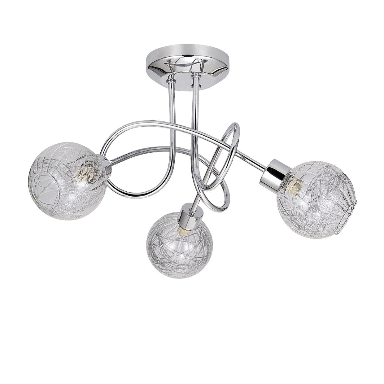 Plafón ROLO Cromado 3x40W G9 - AJP / Alemar - 10531 - luzguru.com