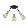 AJP / Alemar Plafón Tripoli 3 luces Negro-Cuero - 60221 - luzguru.com