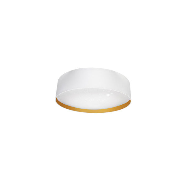 Plafón Anuska Blanco/Oro 48W LED, vista frontal, Fabrilamp