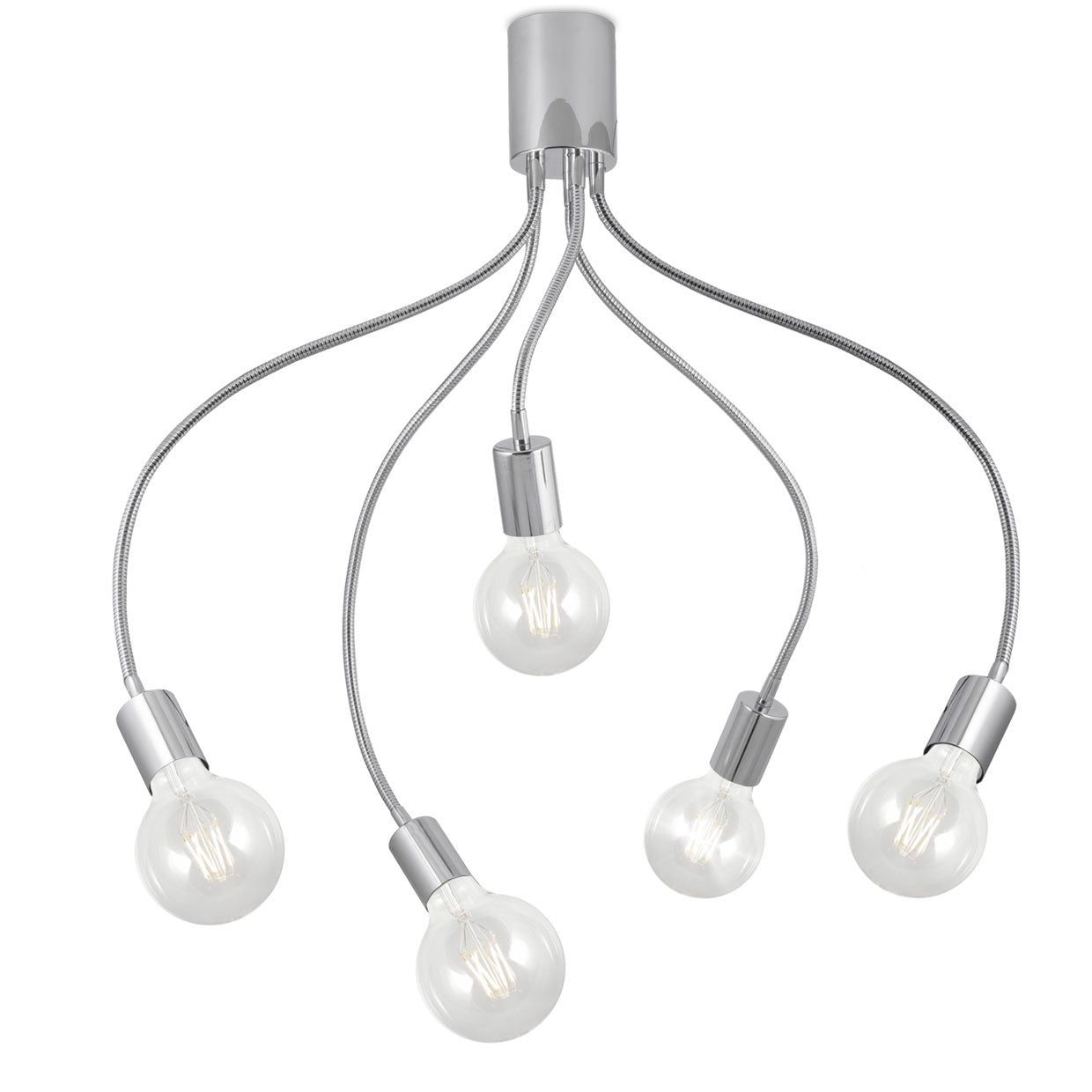 Plafón Melisa Cromado 5x60W E-27 - AJP / Alemar - 60030 - luzguru.com