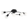 Plafón 5 Luces Opal Negro Mate - AJP / Alemar - 11122 - luzguru.com