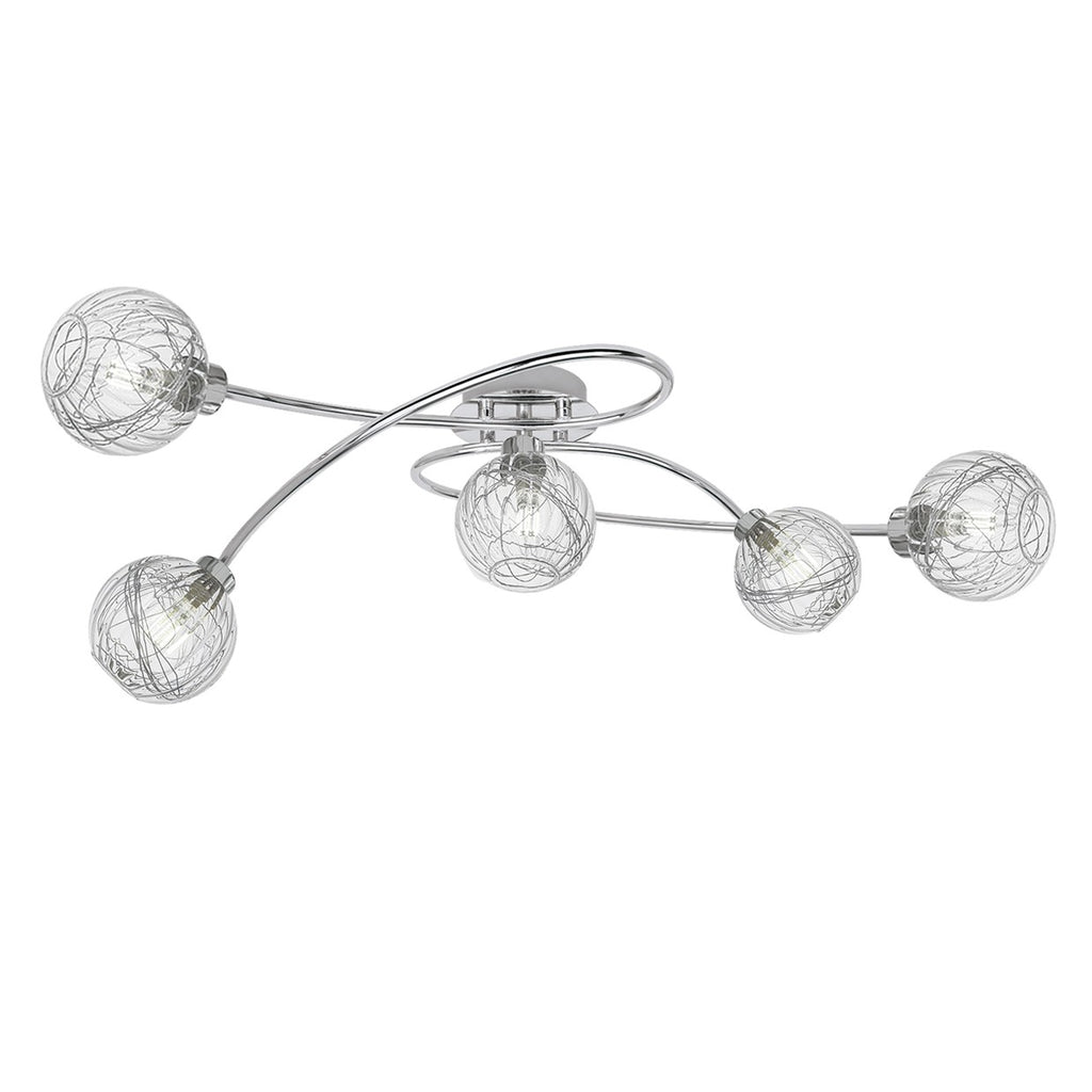 Plafón 5 Luces ROLO Cromado AJP / Alemar - 10179 - luzguru.com