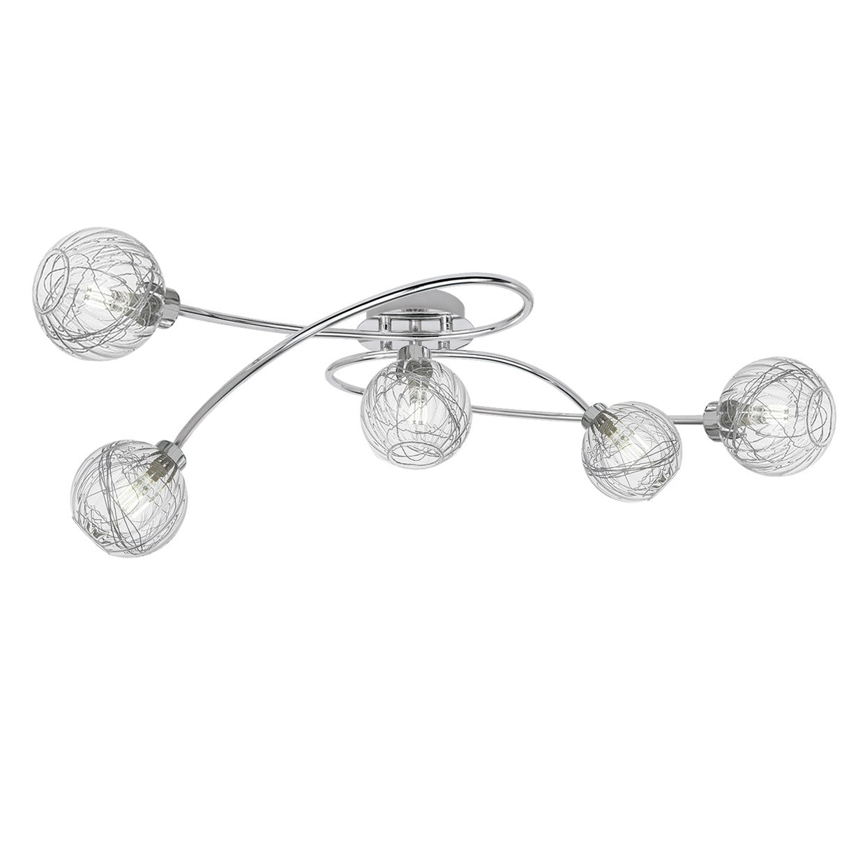 Plafón 5 Luces ROLO Cromado AJP / Alemar - 10179 - luzguru.com