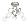 Plafón 5 Luces SIQUE Níquel Satinado AJP / Alemar - luzguru.com