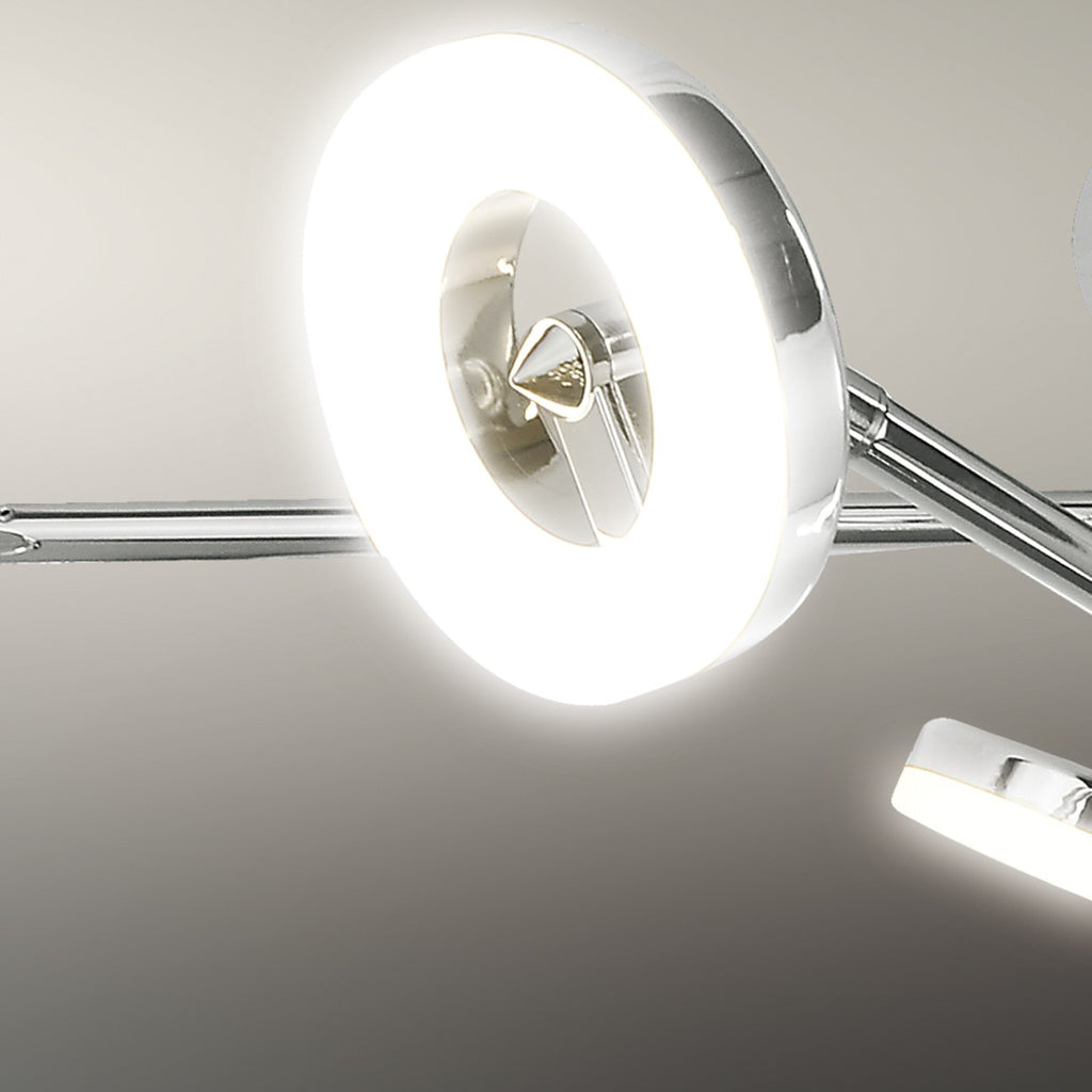 Medidas Plafón LED Natal Cromado AJP/Alemar 10508 - 6x5W, 2400lm, 3000k. Luzguru.com
