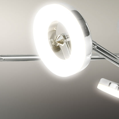 Medidas Plafón LED Natal Cromado AJP/Alemar 10508 - 6x5W, 2400lm, 3000k. Luzguru.com
