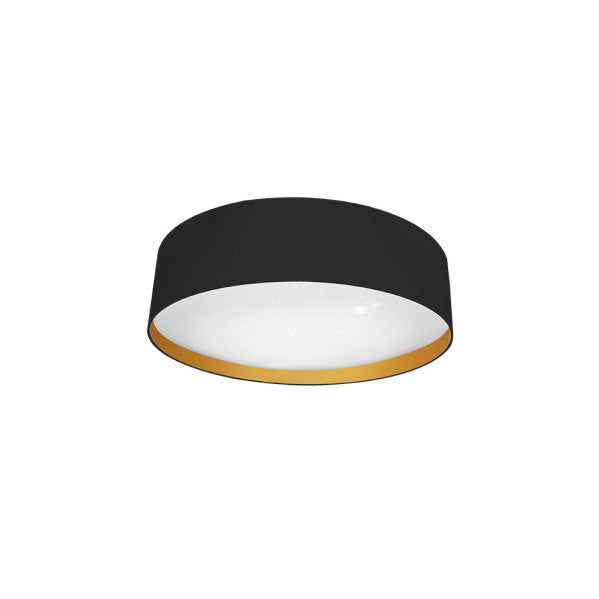 Plafón LED Anuska Negro/Oro 72W - Vista general del diseño elegante