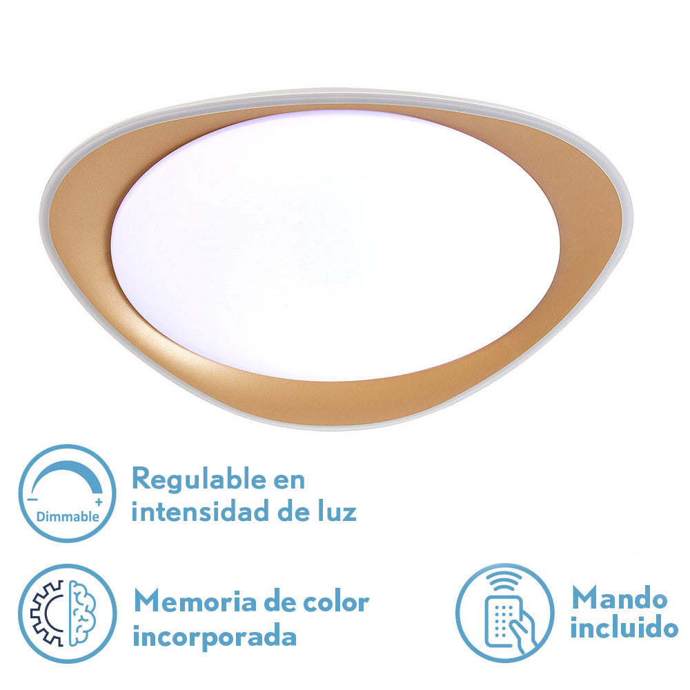 Lámpara de techo dorada moderna ideal para el salón