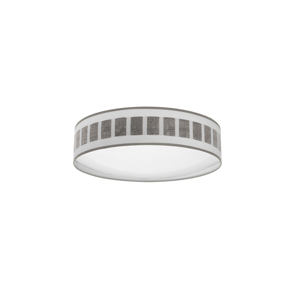 Plafón IVANNA 72W LED Fabrilamp, pantalla cilíndrica blanco/madera gris, SKU 188485083