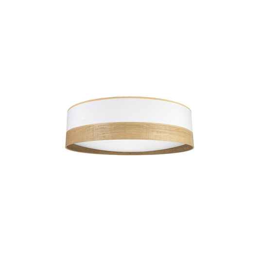 Plafón LED Olga Blanco y Madera Clara Fabrilamp / Abrila 190085001