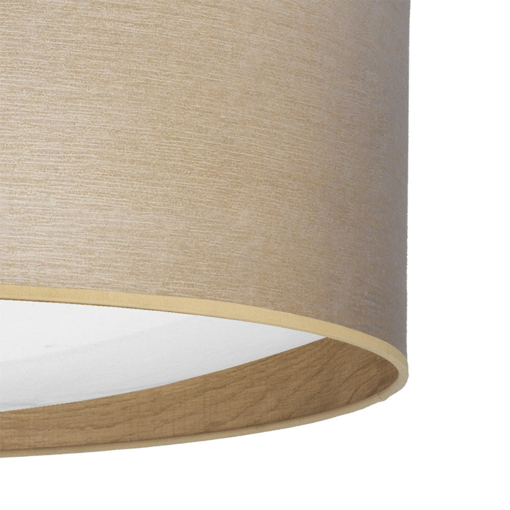 Plafón LED de 72W con 3 temperaturas de luz (3000K, 4000K, 6500K) - Fabrilamp Tania en acabado madera clara