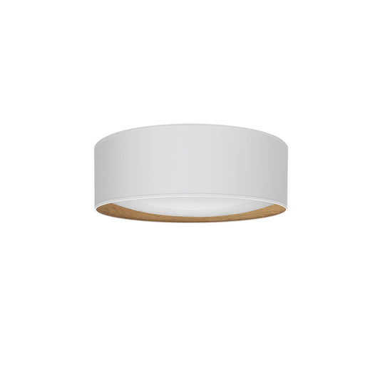 Plafón Tania 72W LED Fabrilamp - Plafón integrado blanco y madera clara 50x50cm