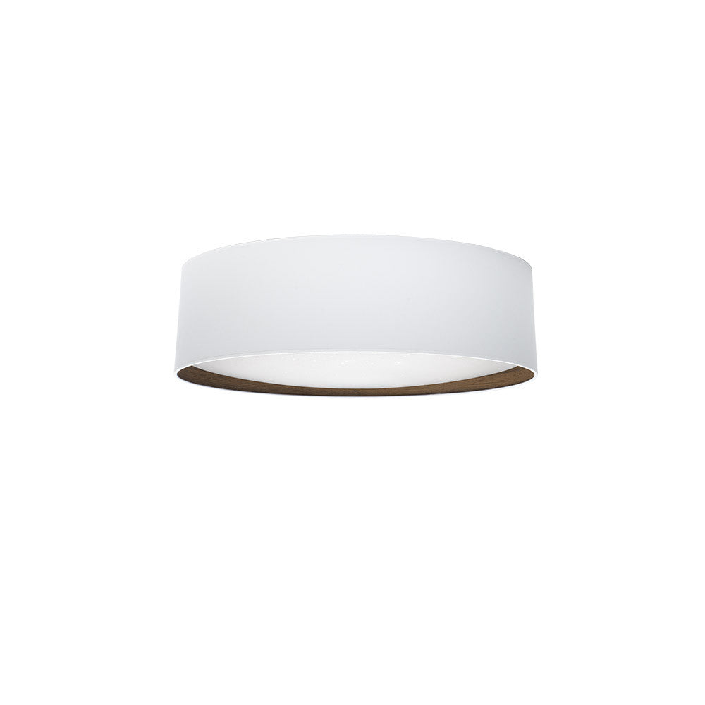 Plafón LED Tatiana Circular Blanco y Madera Fabrilamp / Abrila IA012026