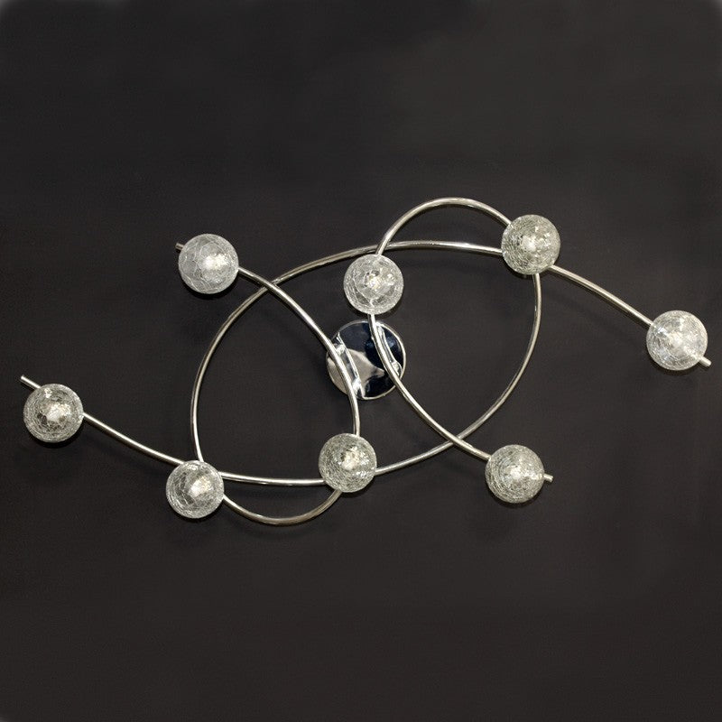 Plafón 8 luces Lotto Cromo CristalRecord 001-2195-8-016