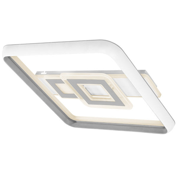 Plafón de Techo LED Sucre 80 W 51x51 cm Blanco y Gris Fabrilamp - imagen 3 | Fabrilamp / Abrila