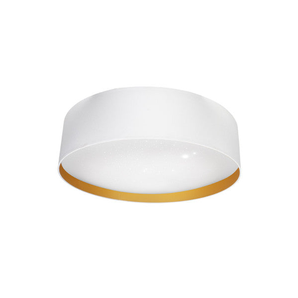 Plafón LED Anuska Blanco/Oro 96W, vista frontal, Fabrilamp