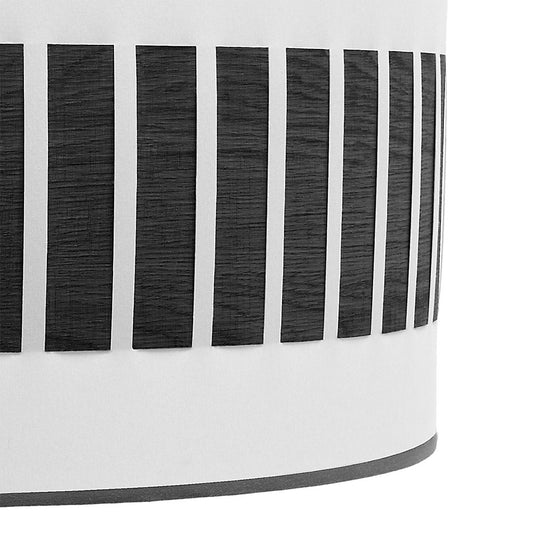 Plafón de techo Ivanna fabricado en textil y policarbonato color blanco con acabado madera negra