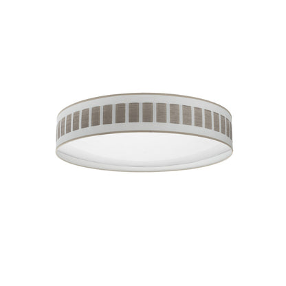 Plafón LED Ivanna Blanco/Madera Gris 96W 7488lm Fabrilamp - Vista frontal del diseño cilíndrico