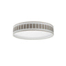 Plafón LED Ivanna Blanco/Madera Gris 96W 7488lm Fabrilamp - Vista frontal del diseño cilíndrico