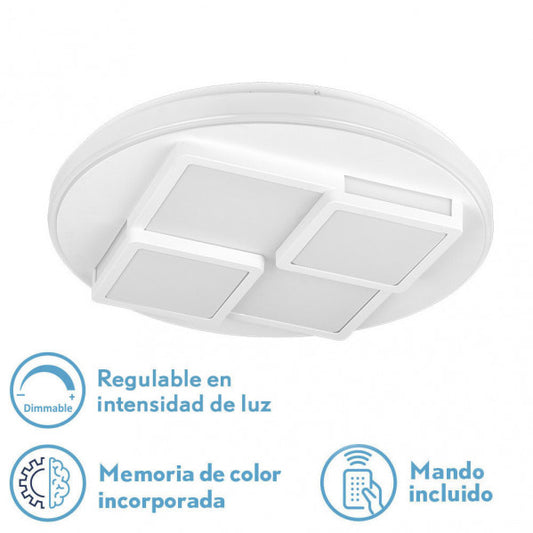 Plafón Lavi 96W LED Blanco, vista frontal, Fabrilamp