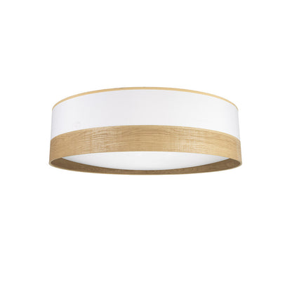 Plafón LED Olga Blanco y Madera Clara Fabrilamp / Abrila ref. 190086001