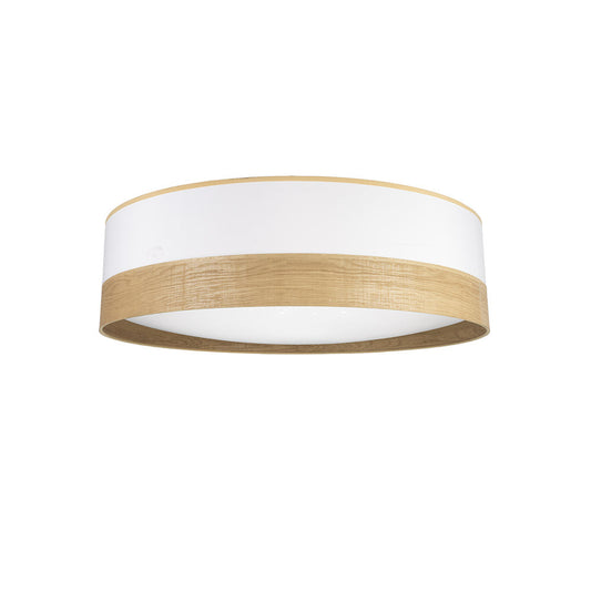 Plafón LED Olga Blanco y Madera Clara Fabrilamp / Abrila ref. 190086001