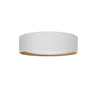 Plafón Tania Blanco/Madera Clara 96W LED Integrado Fabrilamp - Vista frontal del plafón de 60x60x14 cm
