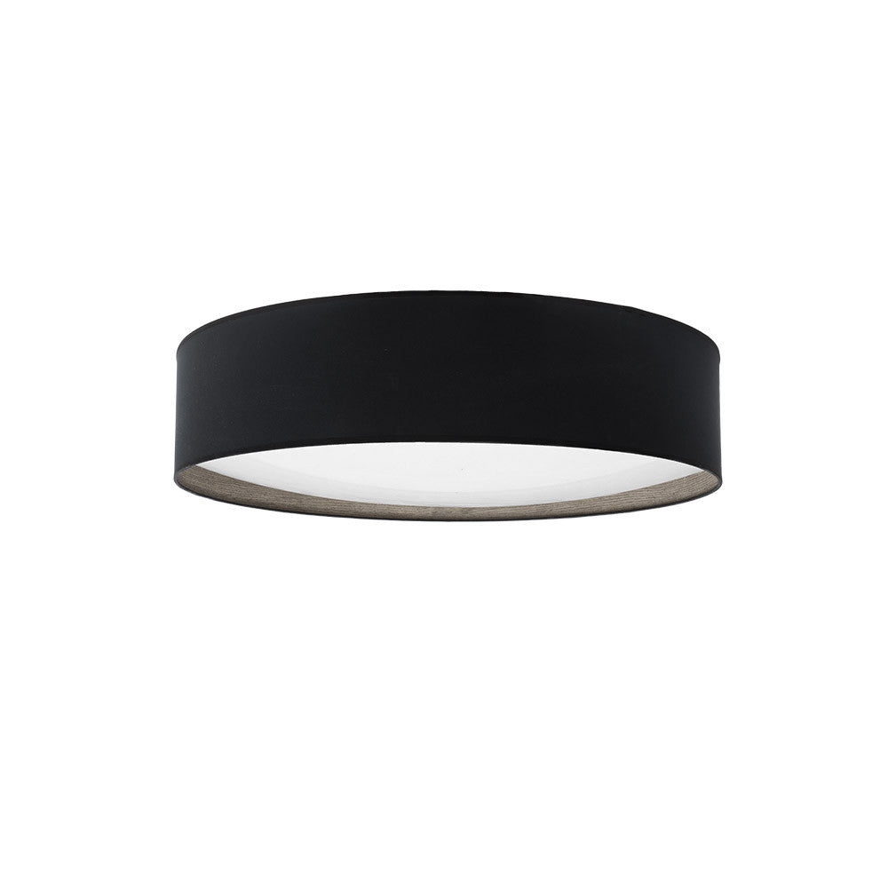 Plafón Tania LED 96W Fabrilamp / Abrila - Negro/Madera Gris 60x60cm