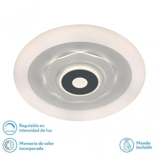 Plafón Anthe Blanco/Gris 78W LED, vista general