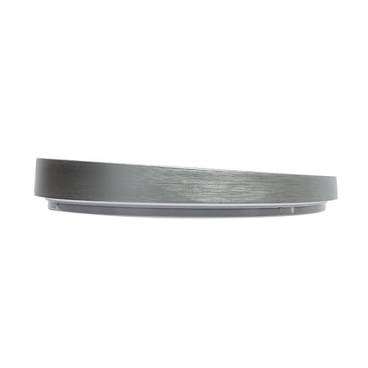 Plafón Alora fabricado en metal color plata y negro