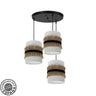 Plafón Angola 3 luces Fabrilamp / Abrila, diseño moderno y natural, ref. 227183001