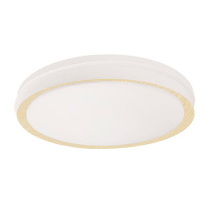 Plafón Anuar LED 60W Blanco/Haya con mando a distancia y memoria de color. Fabrilamp.