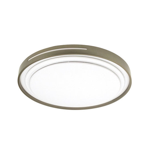 Plafón LED Argus 60W 49 cm Blanco Cuero con Mando Fabrilamp - vista principal | Fabrilamp / Abrila