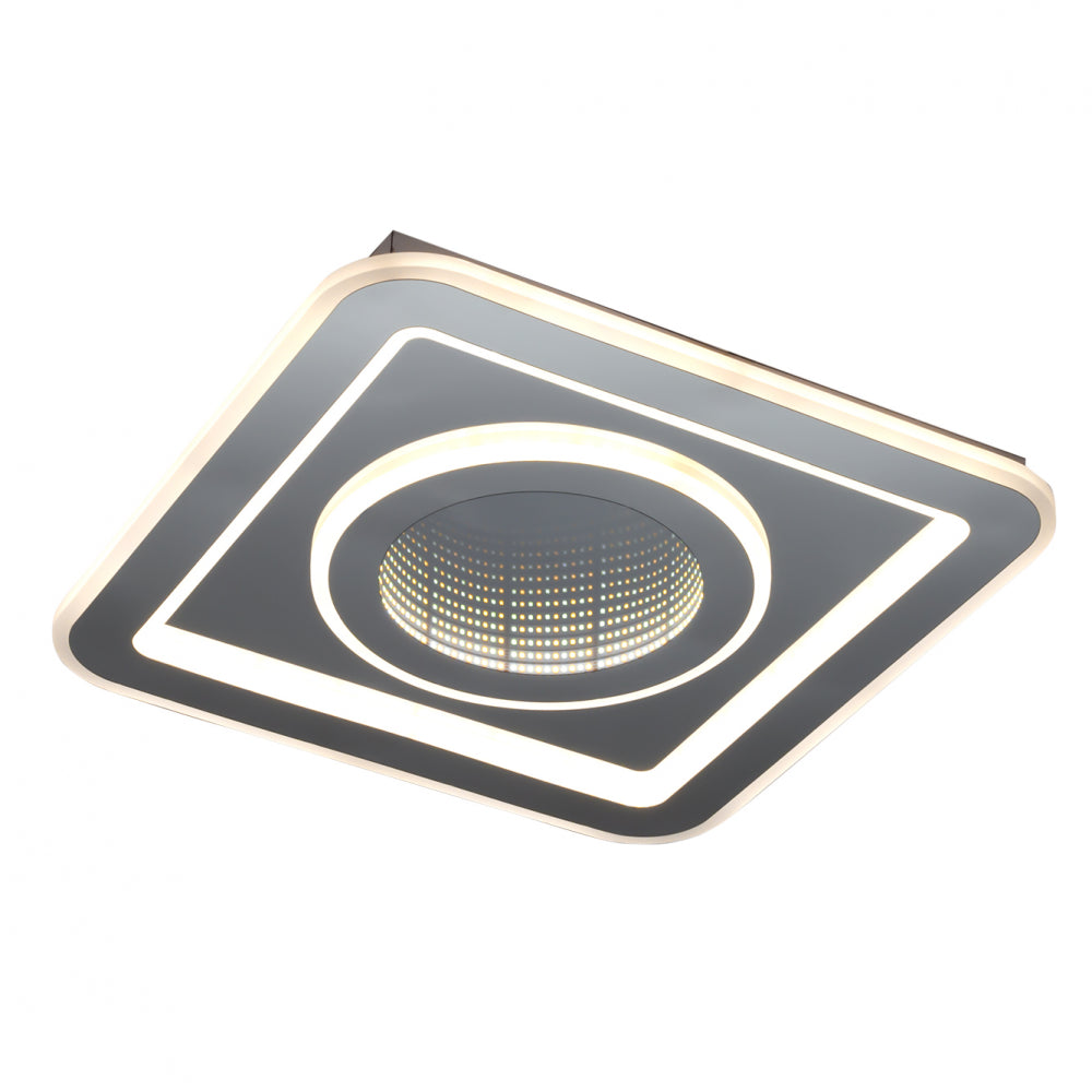 Plafón Bóveda fabricado en Metal color Blanco con LED integrado