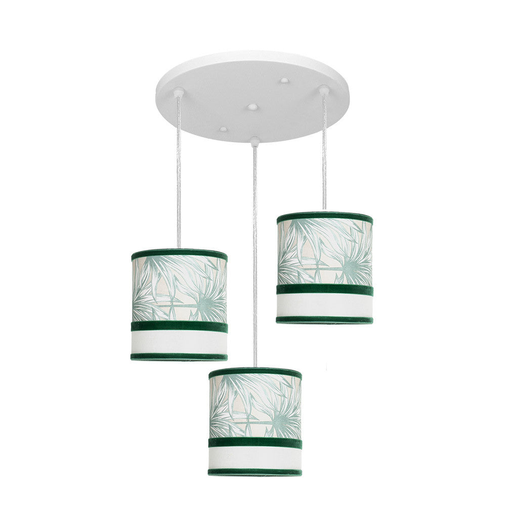 Plafón Blanco/Verde Caledonia Fabrilamp / Abrila 248983006