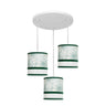 Caledonia Plafón Fabrilamp / Abrila blanco y verde, Ref 248983006
