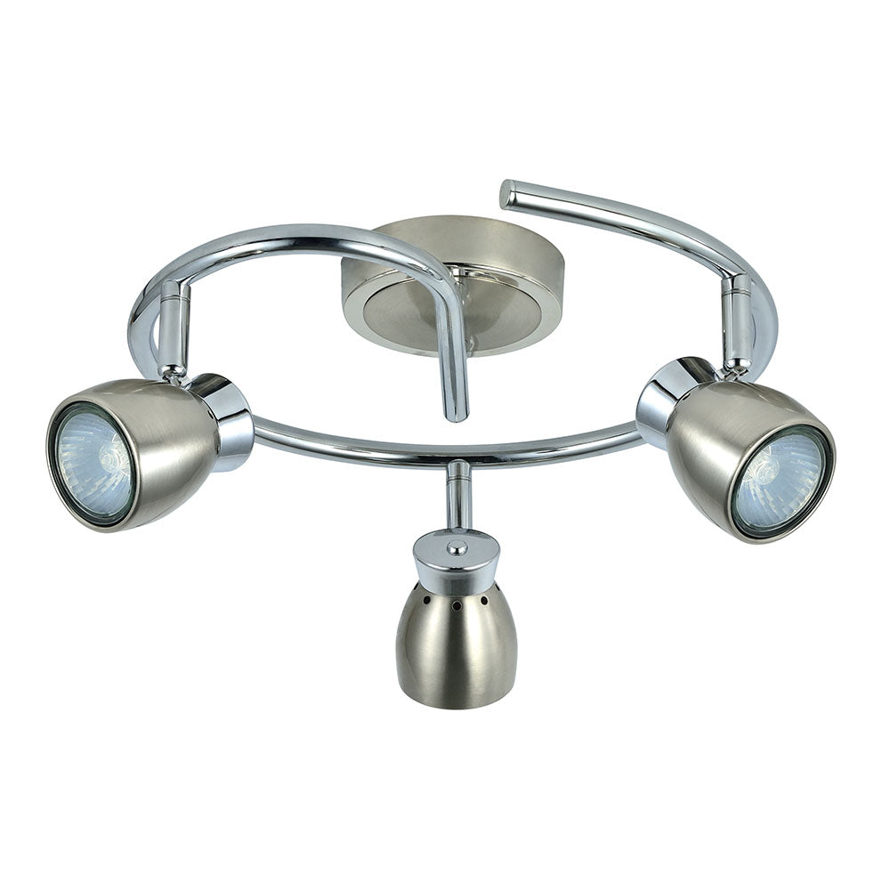 Plafón Chacho 3 Focos Níquel Fabrilamp / Abrila 142453003