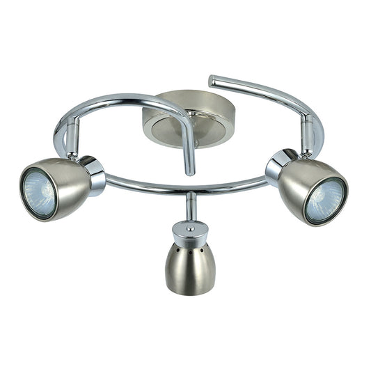 Plafón Chacho 3 Focos Níquel Fabrilamp / Abrila 142453003