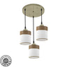 Plafón CLOE Fabrilamp / Abrila cuero y madera oscura ref 175483084