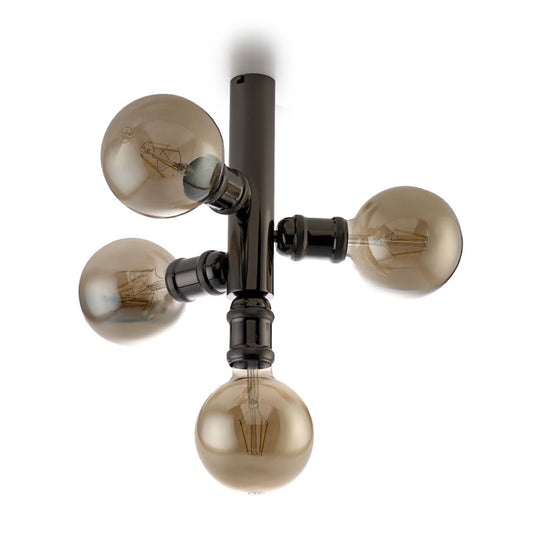 Plafón Vintage Cora Grafito CristalRecord 15-333-01-081