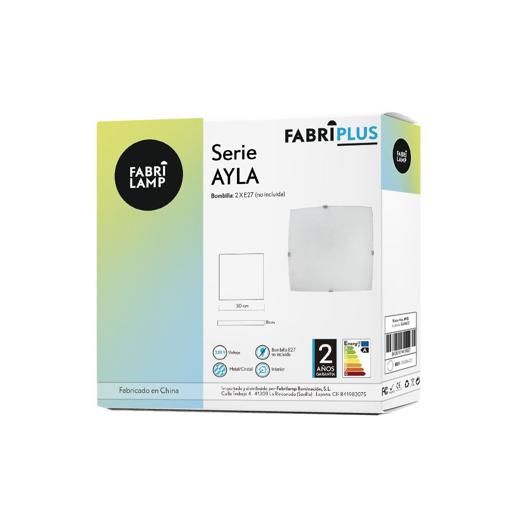 Plafón Ayla fabricado en Metal color Blanco