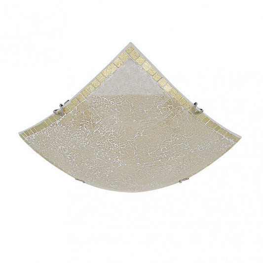 Plafón de Techo Cuadrado Tenor 30 cm Cristal Ámbar Mosaico Fabrilamp - imagen 2 | Fabrilamp / Abrila