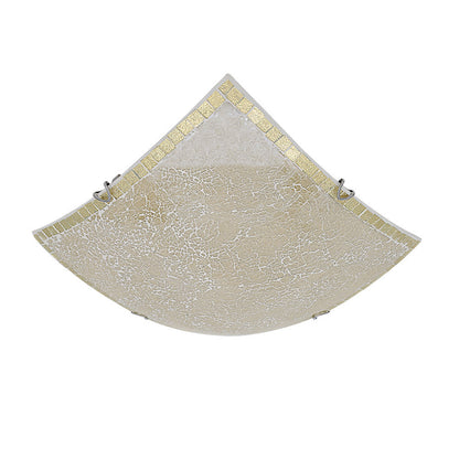 Plafón Tenor fabricado en Metal y Cristal color Ámbar