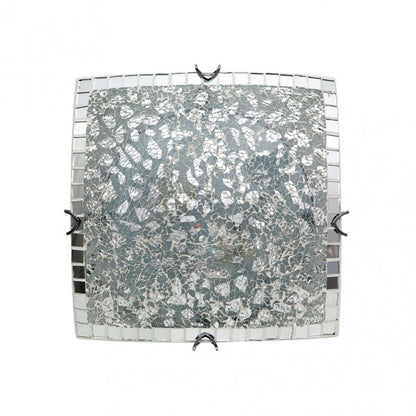 Plafón de Techo Cuadrado Tenor 30 cm Cristal Mosaico Fabrilamp - Cromo | Fabrilamp / Abrila · Ref. 177593120