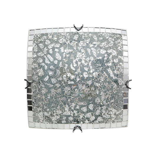Plafón Cuadrado Tenor Mosaico Cromo Fabrilamp / Abrila 177593120